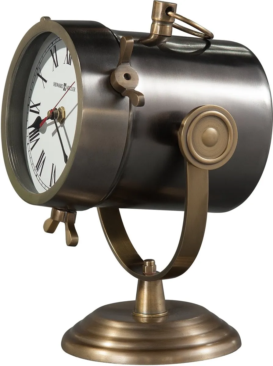 11"H Vernazza Mantel Clock Antique Nickel