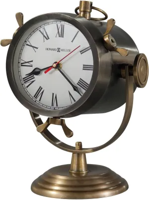 11"H Vernazza Mantel Clock Antique Nickel