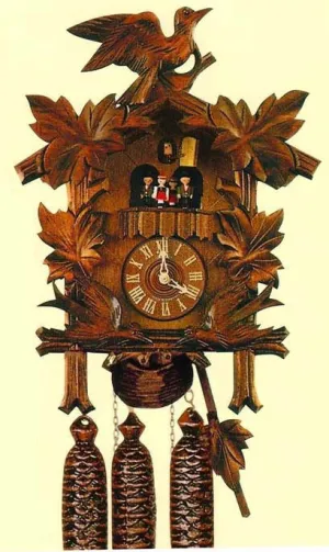 17" Musical Moving Birds Eight Day Black Forest German Cuckoo Clock