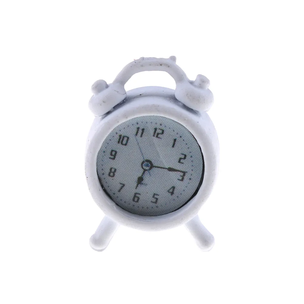 1PC 6 Colors 1:12 Scale Alarm Clock Doll Kitchen Living Room Miniature Dollhouse Mini Home Decoration Toy