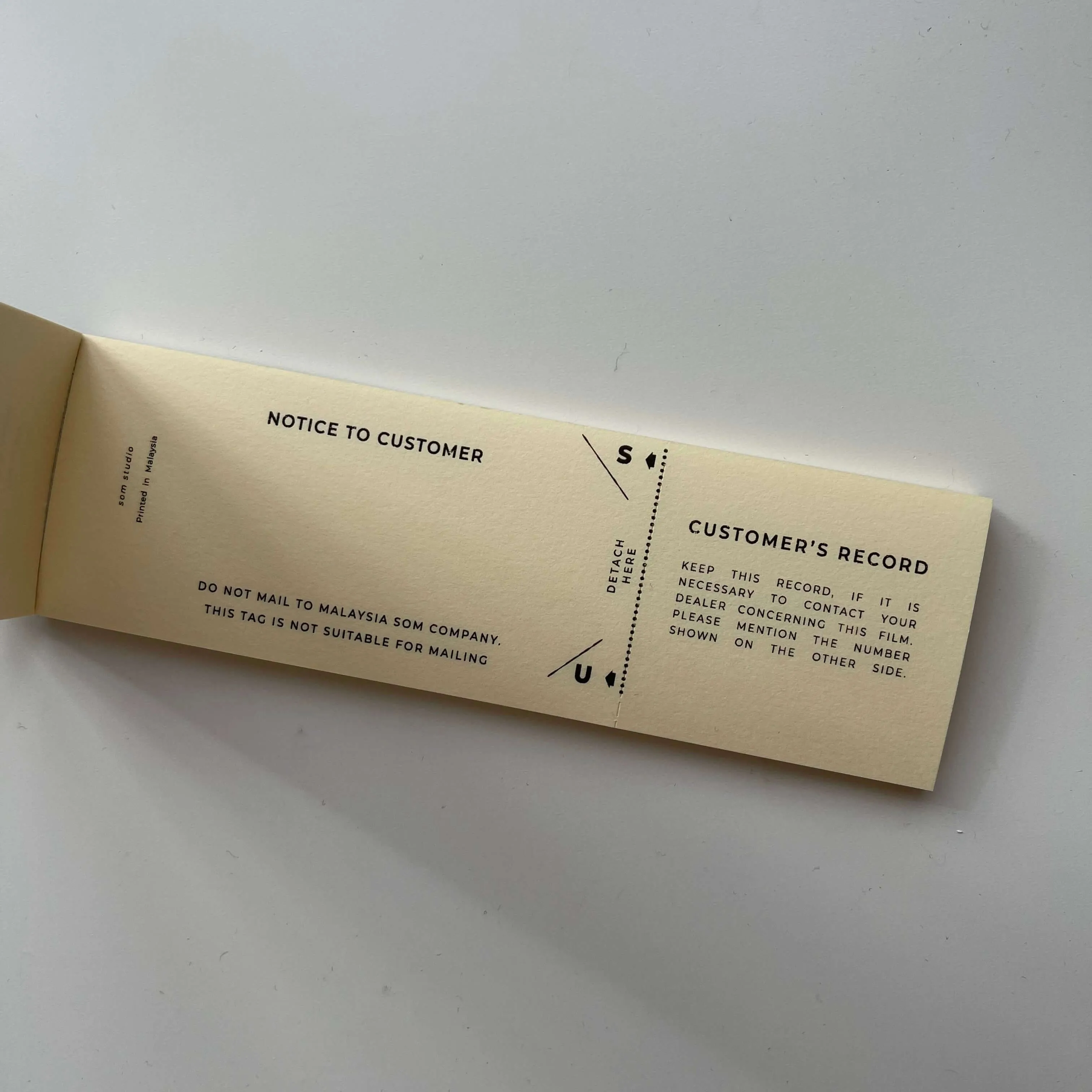 35mm Film Processing Memo Pad