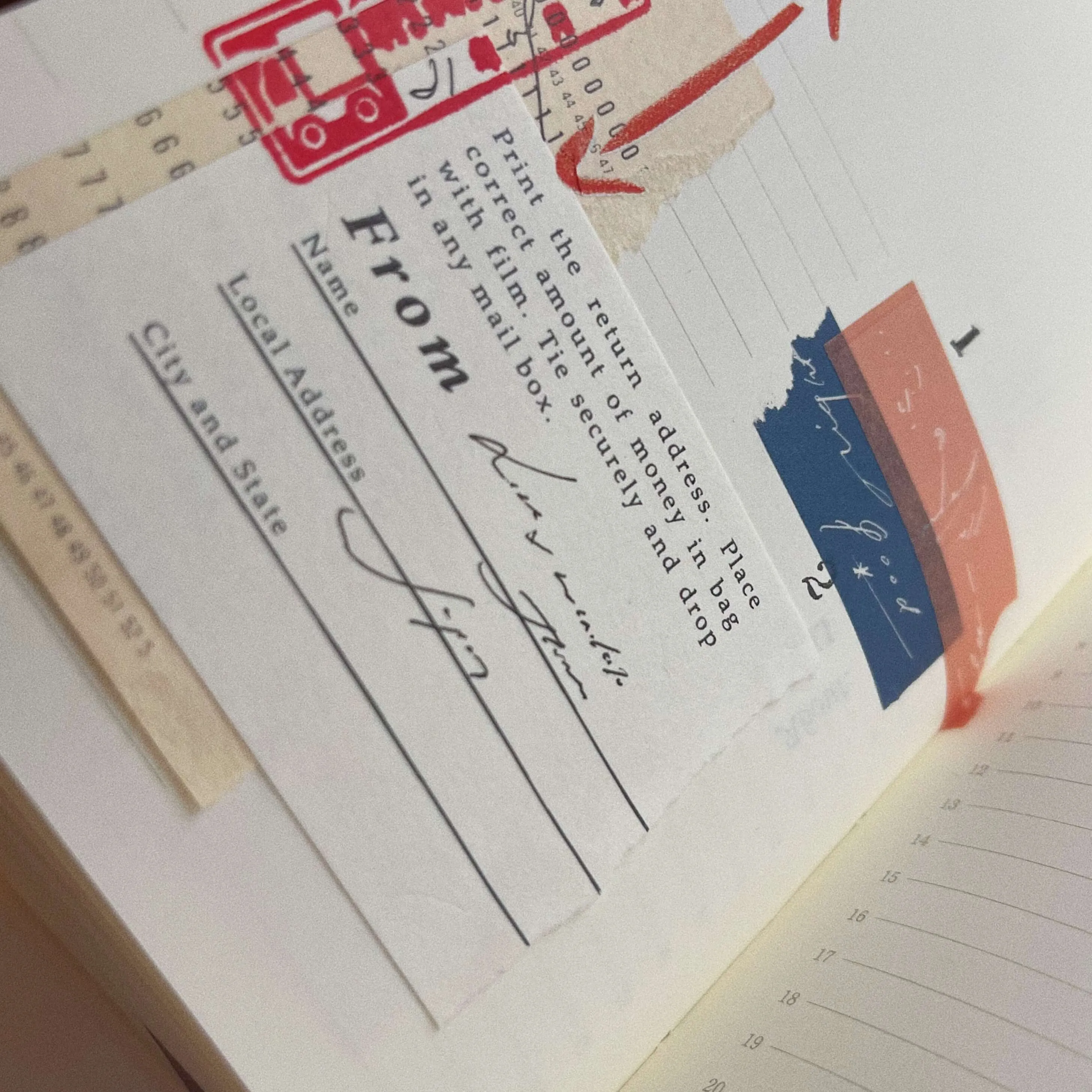 35mm Film Processing Memo Pad
