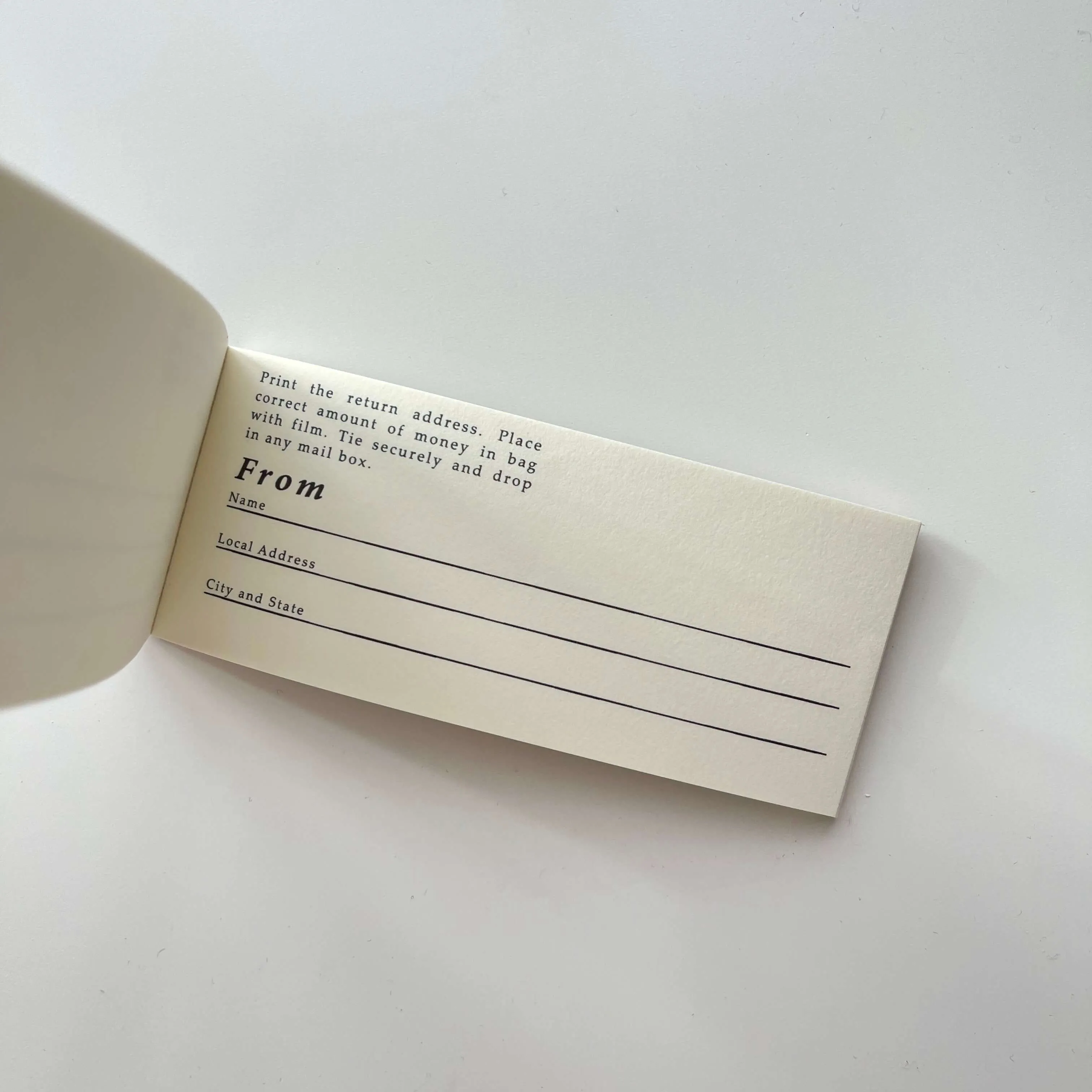 35mm Film Processing Memo Pad