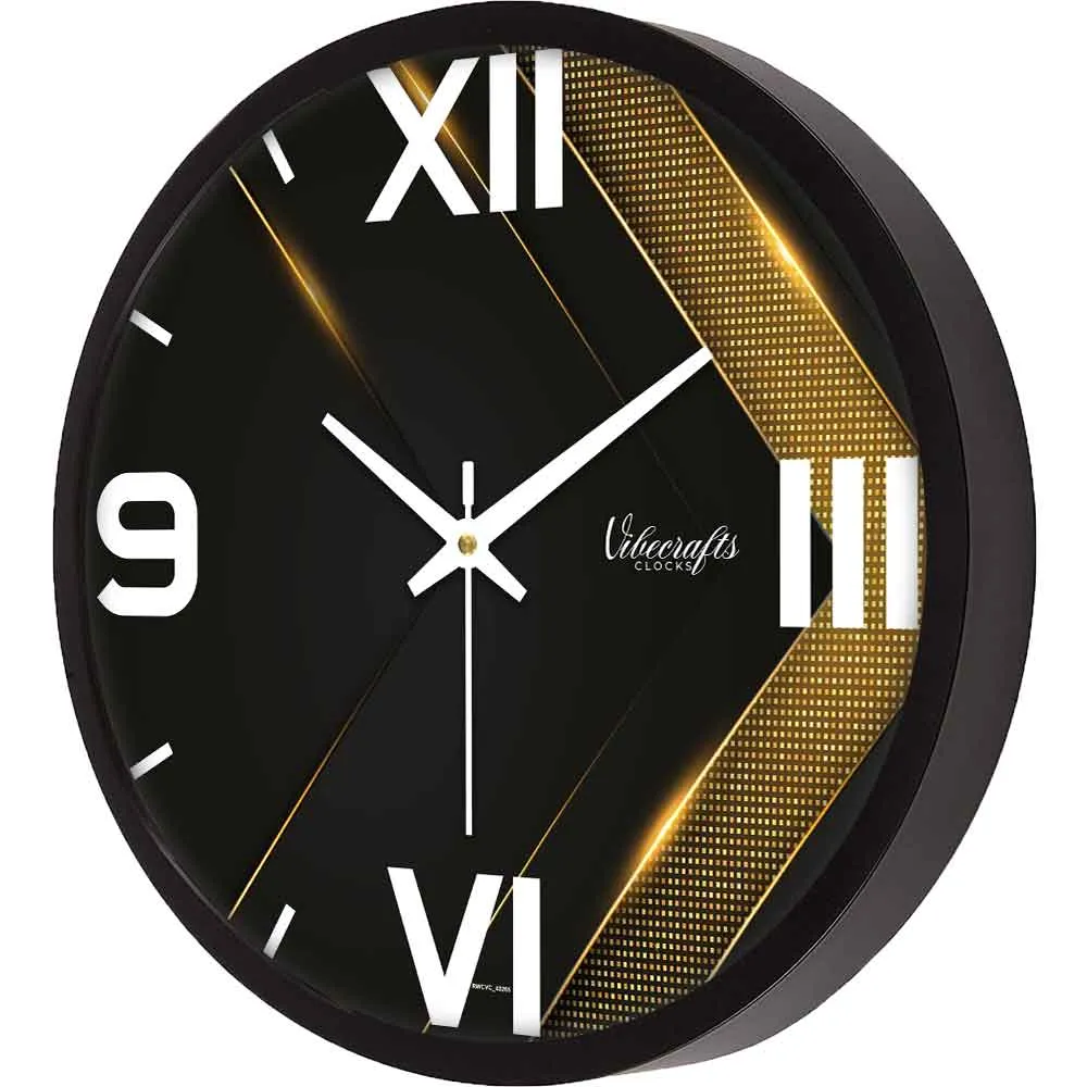 3D Golden Arrow Designer Wall Clock