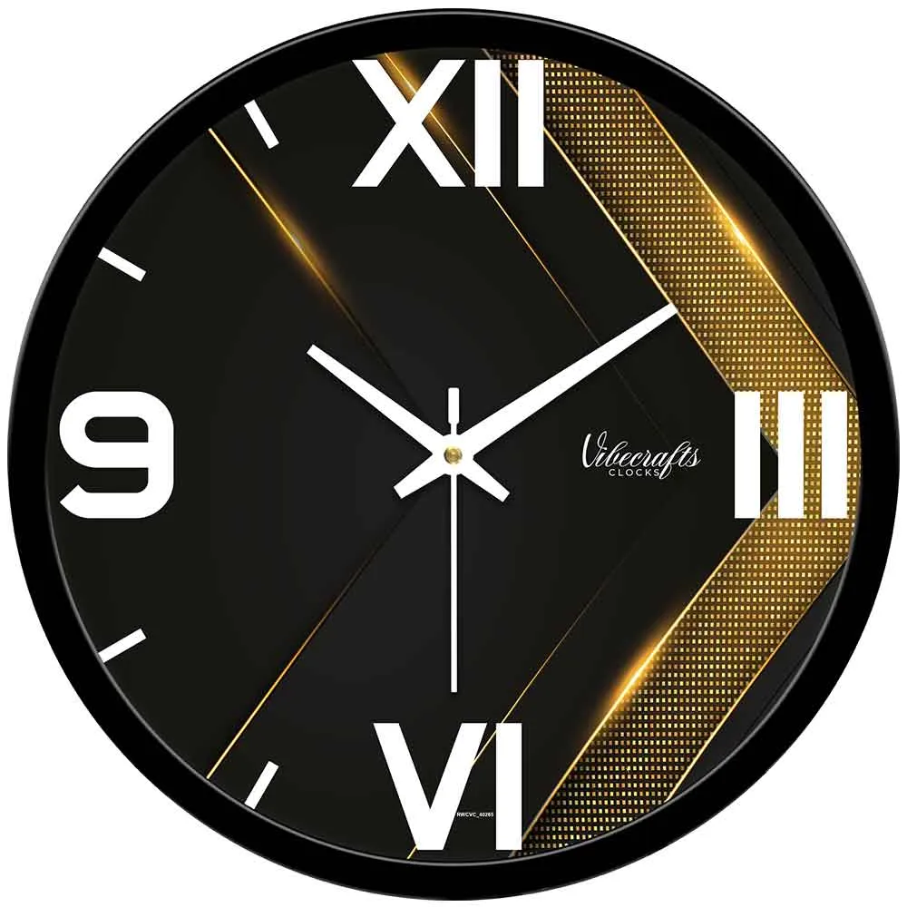 3D Golden Arrow Designer Wall Clock