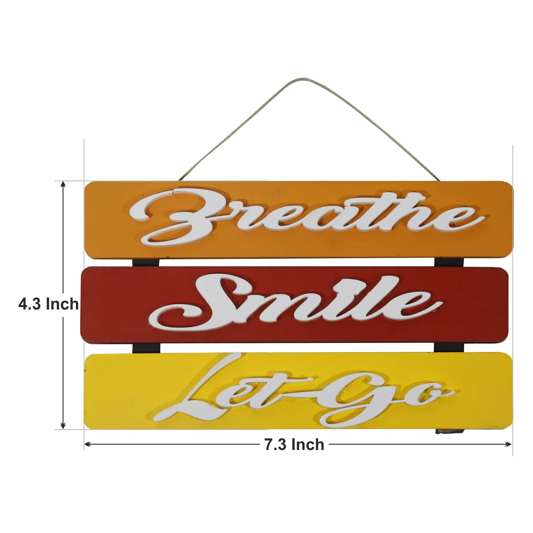 'Breathe Smile Let Go' Wall Hanging - Multi-Color