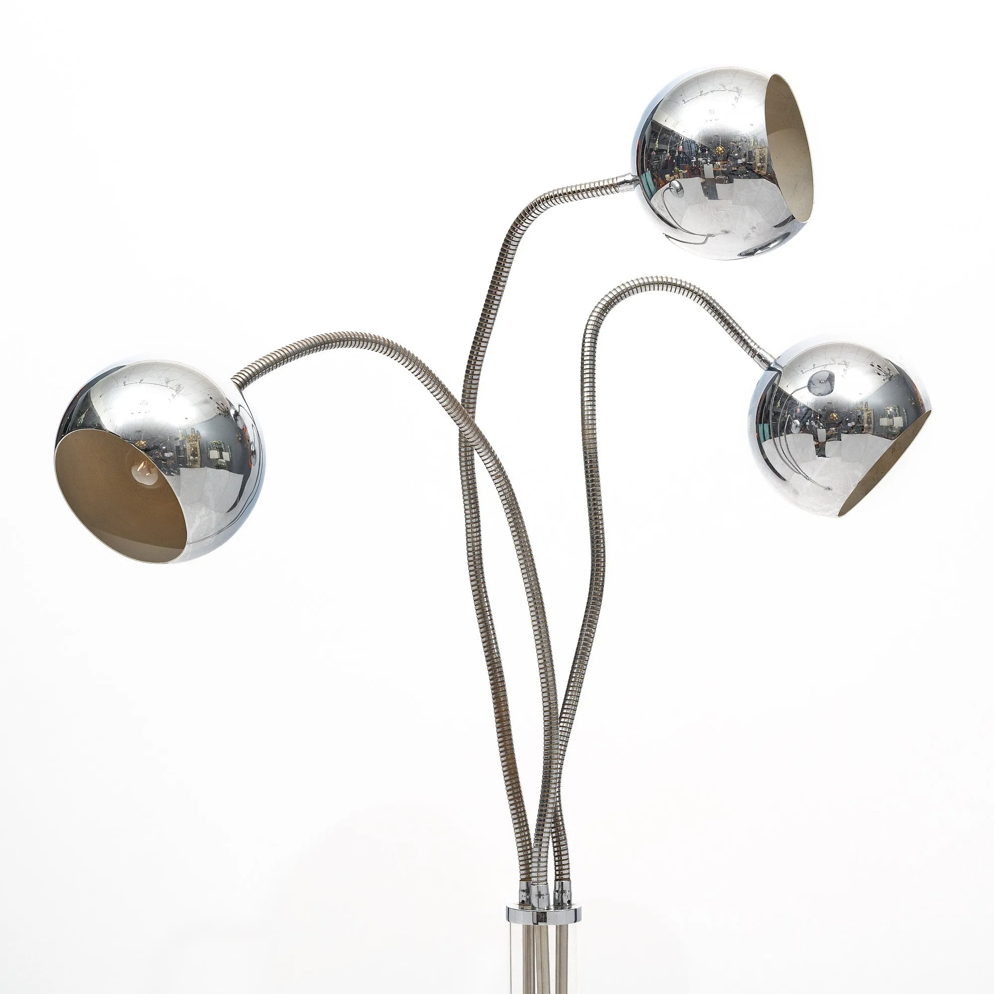 Chromed Vintage Italian Floor Lamp