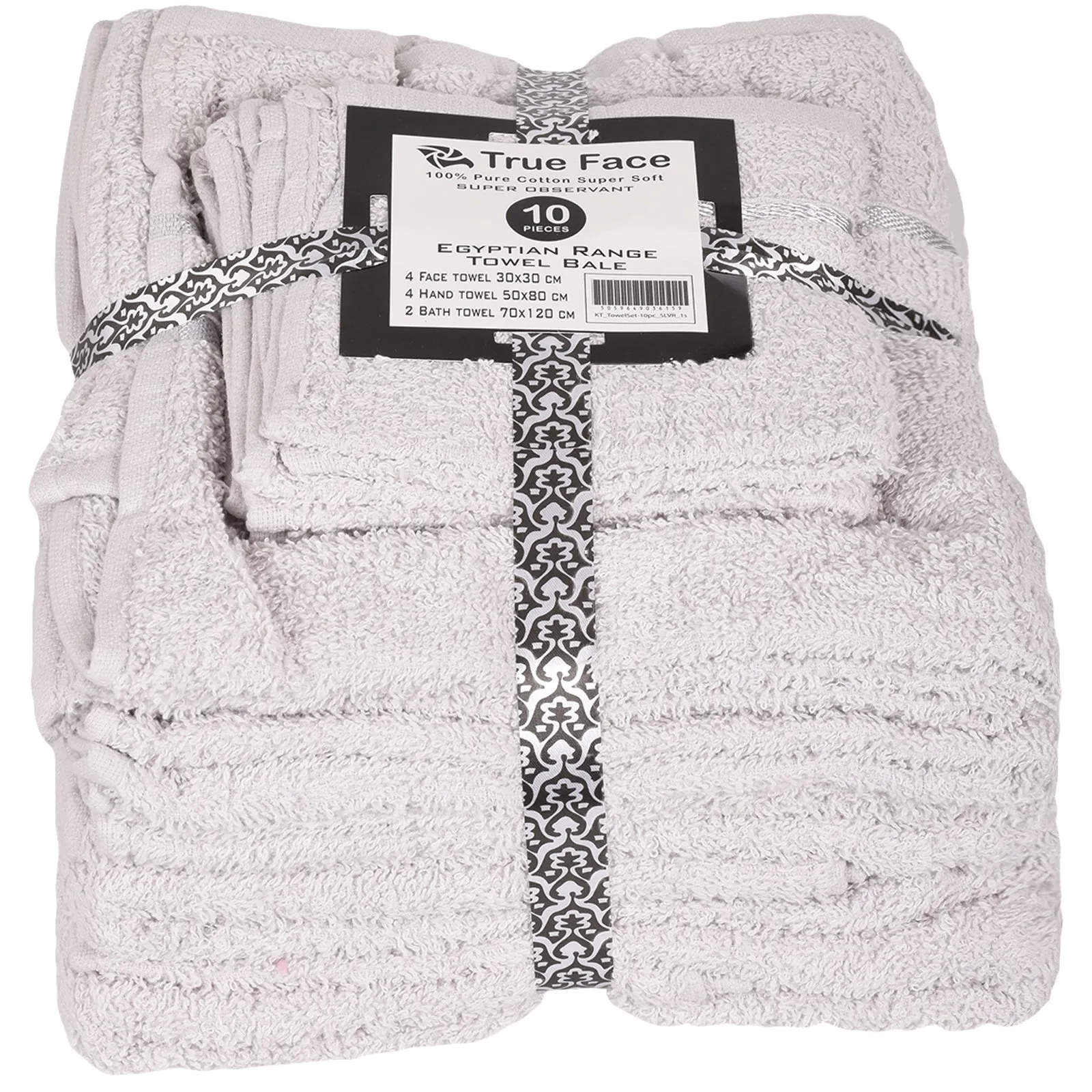 Egyptian Cotton Bathroom Towels Set - 10 Piece
