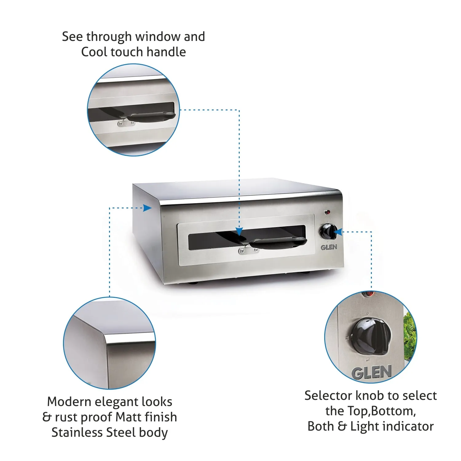 Electric Tandoor and Grill 1400W, Extra Large capacity Matt Finish Stainless Steel Body - Silver (5014 XL)