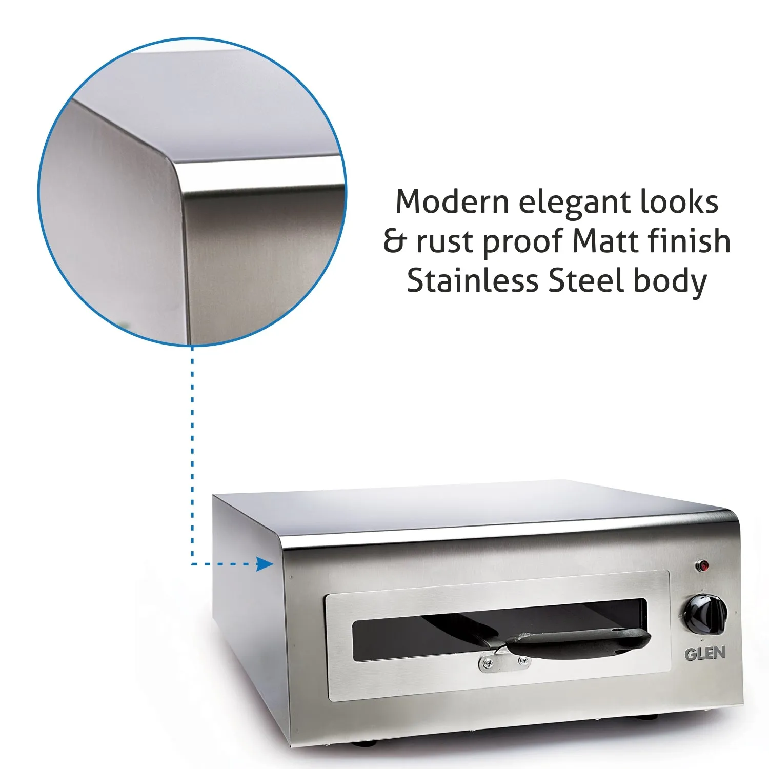 Electric Tandoor and Grill 1400W, Extra Large capacity Matt Finish Stainless Steel Body - Silver (5014 XL)