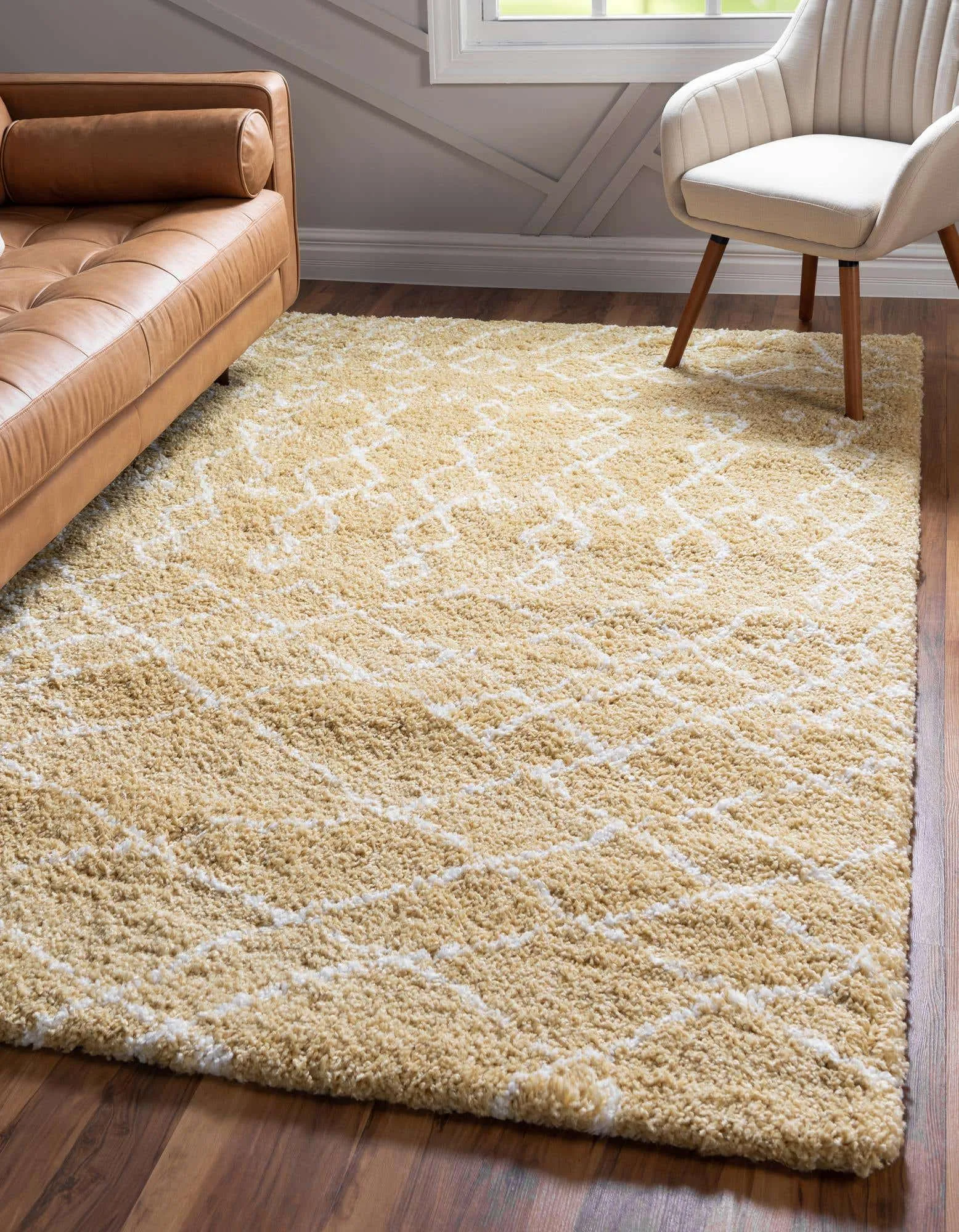 Geometric Rabat Shag Rug
