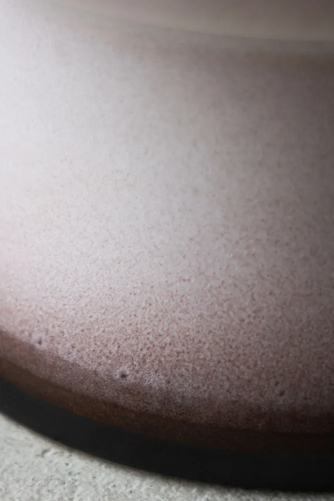 HKliving White/Brown Retro Reactive Glaze Lamp
