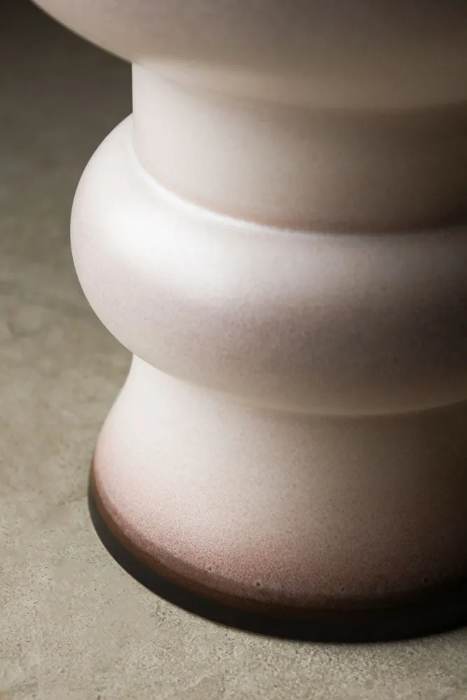 HKliving White/Brown Retro Reactive Glaze Lamp