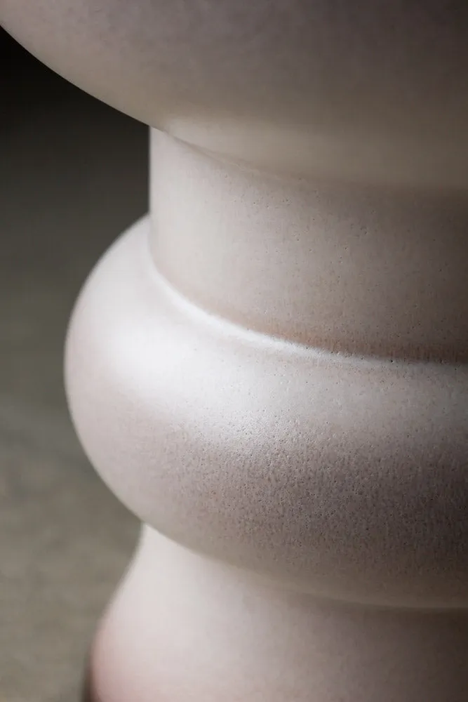 HKliving White/Brown Retro Reactive Glaze Lamp