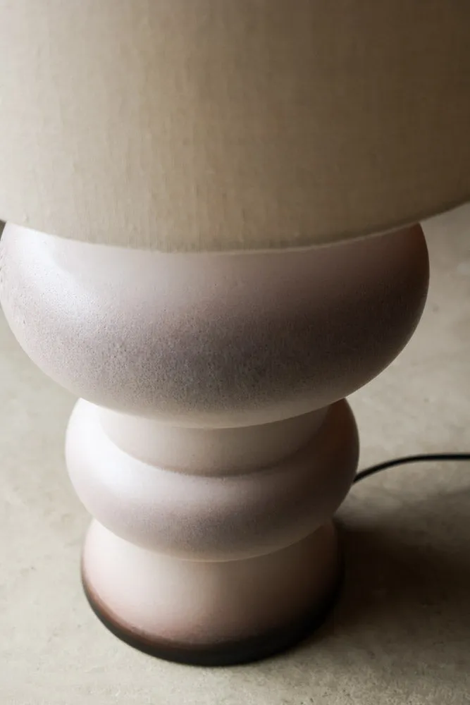 HKliving White/Brown Retro Reactive Glaze Lamp