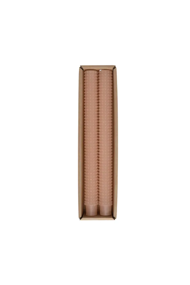 Hobnail Taper Candles - Set of 2