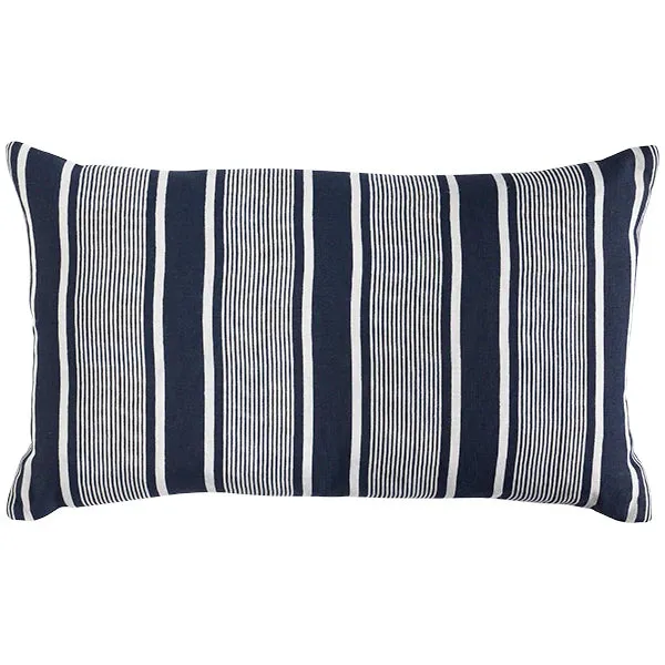 Linen Capri Stripes Navy 35x60