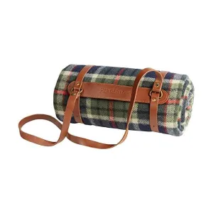 Motor-Robe Blanket with Leather Carrier (Tabor Plaid)