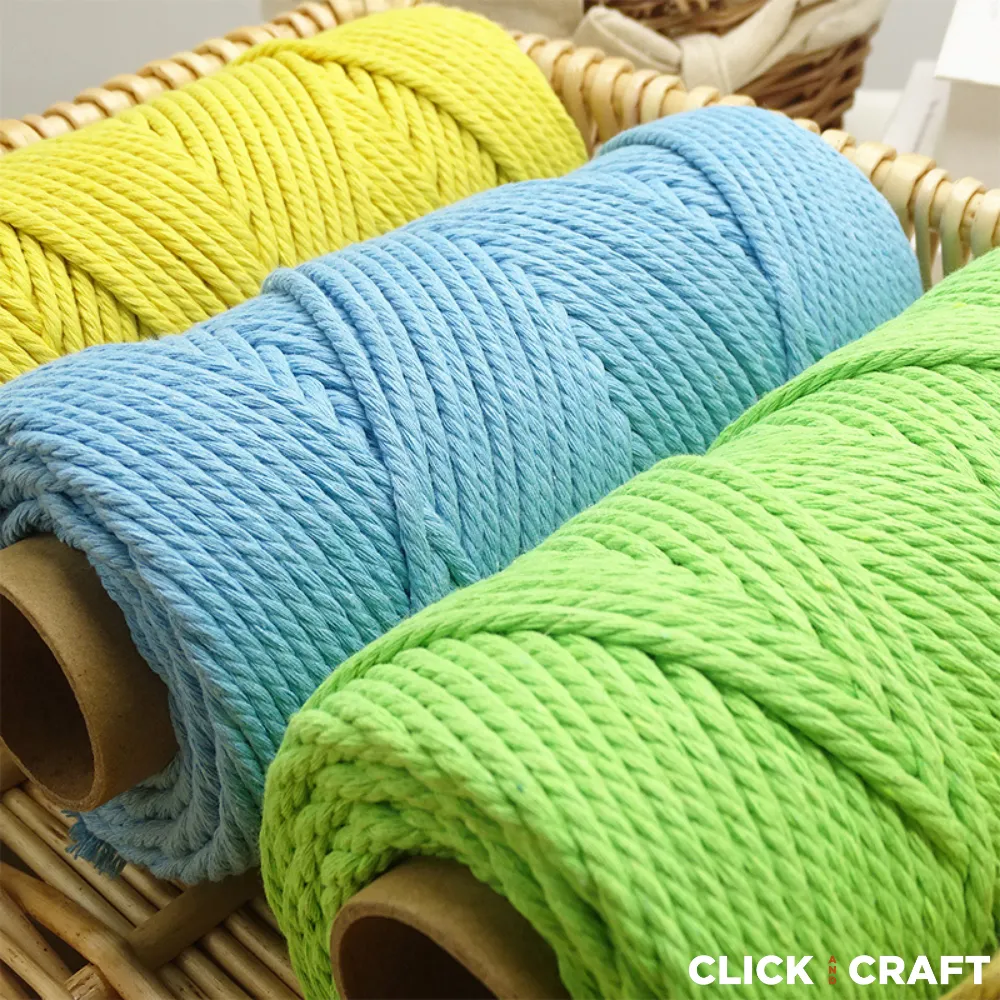 Orange Macrame Cords | 3-Strand 100% Cotton Cords 100m/109yd