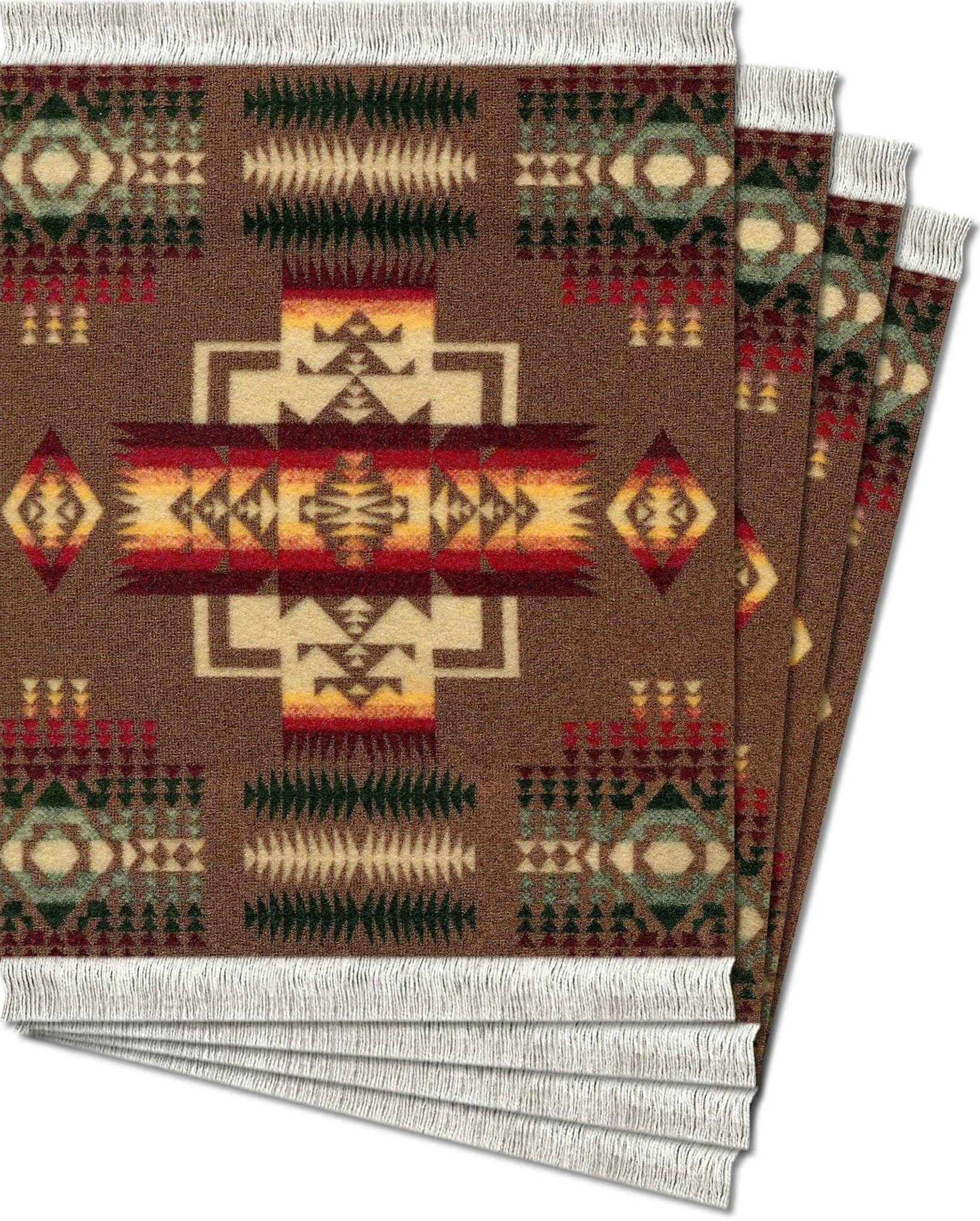 Pendleton® Chief Joseph Khaki CoasterRug® :: 4 Piece Set