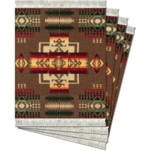 Pendleton® Chief Joseph Khaki CoasterRug® :: 4 Piece Set