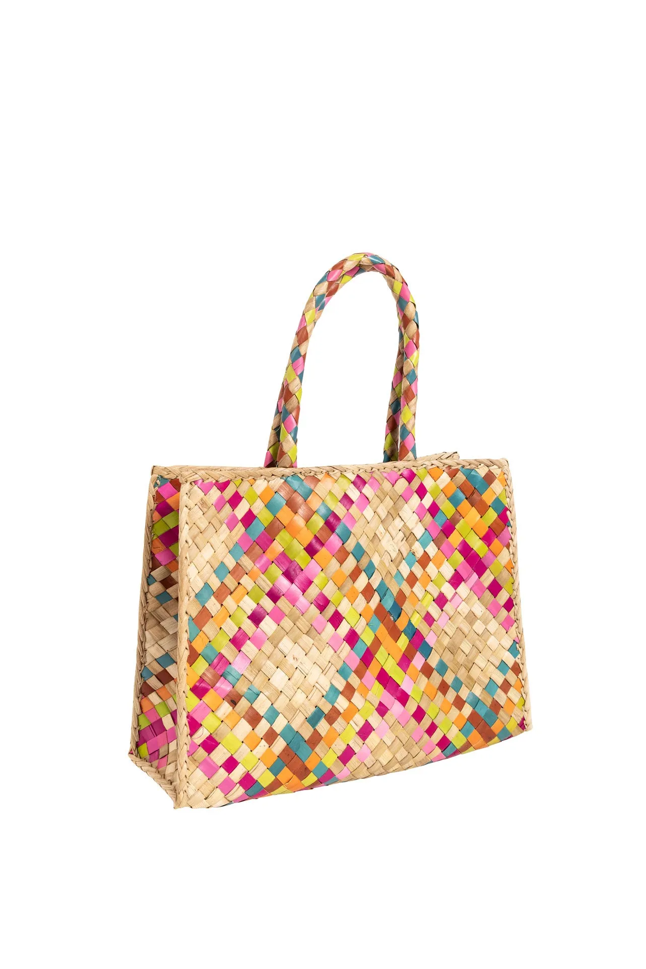 Raffia Retro Shopper in Sugar Candy