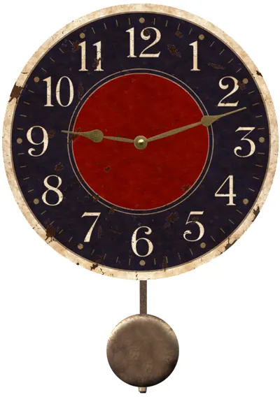 Rustic Wall Clock Navy Blue