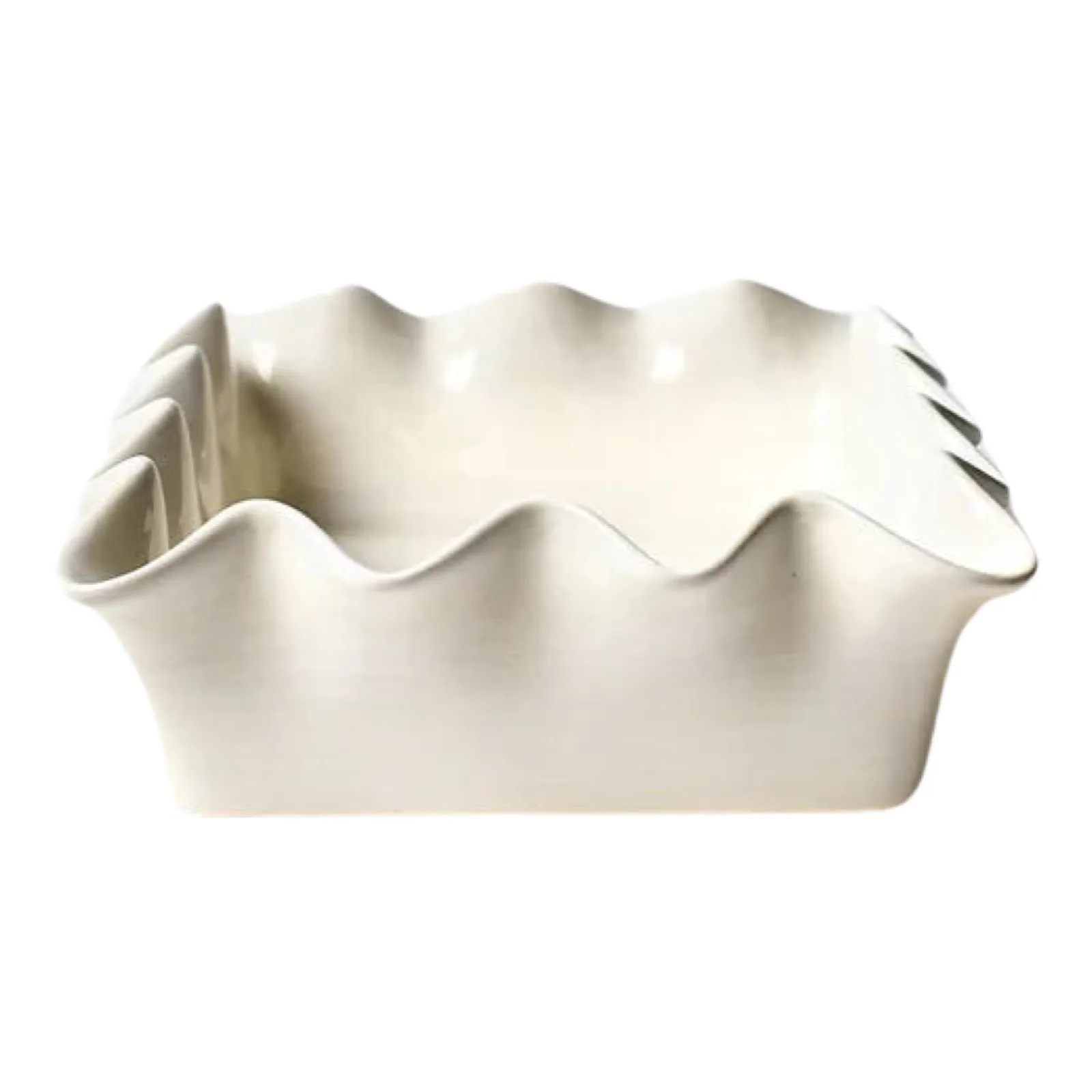 Signature White Ruffle Casserole Dish