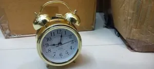 Table Clock Twin Bell with nightlight Vintage Table Clock for Students Children Office Workers Travellers Battery Operated showpiece for Home Decor
