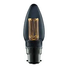 TCP 2W B22/BC LED Classic Smoked Etched Bulb Candlelight