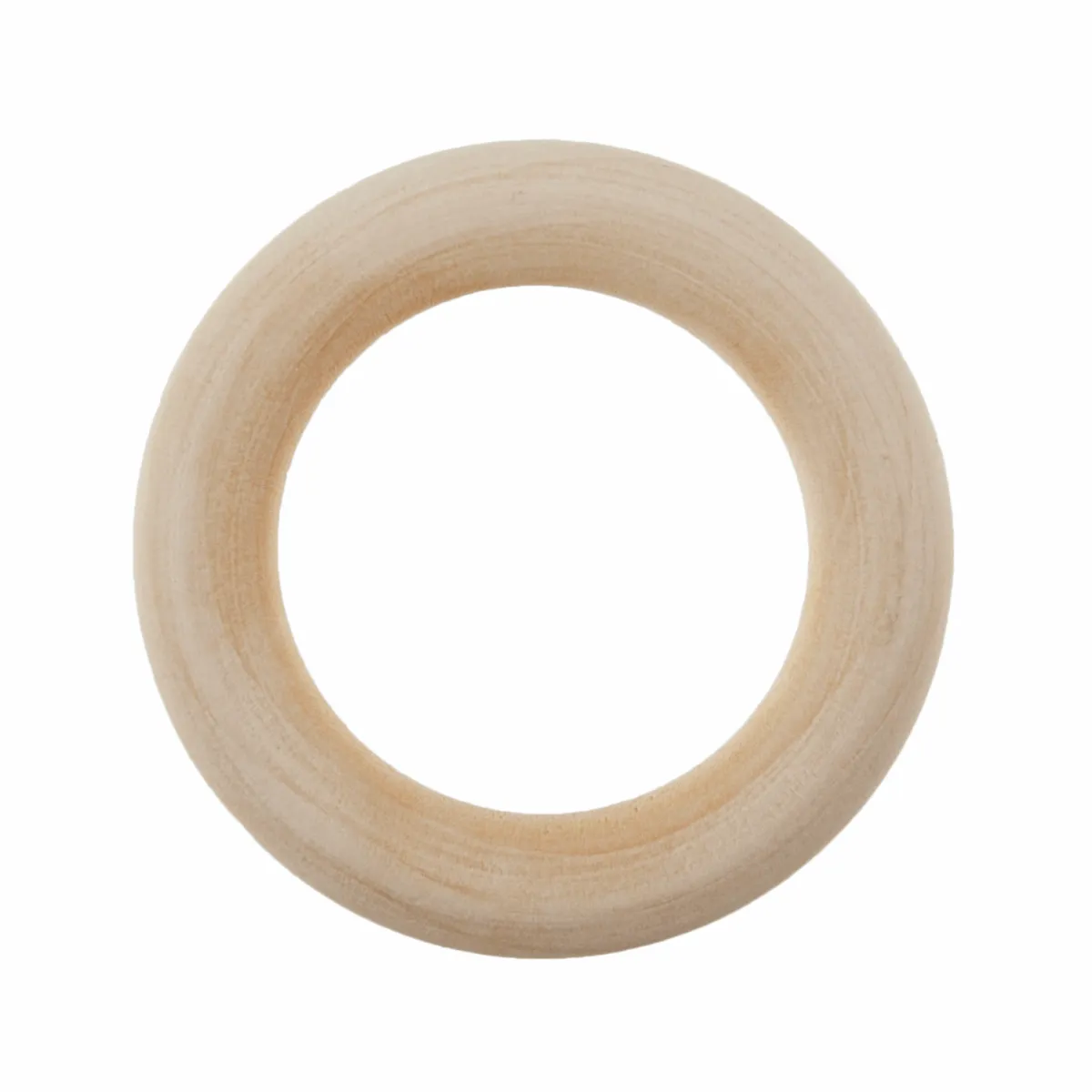 Trimits Macrame Round Wooden Craft Ring - 4.5cm Diameter