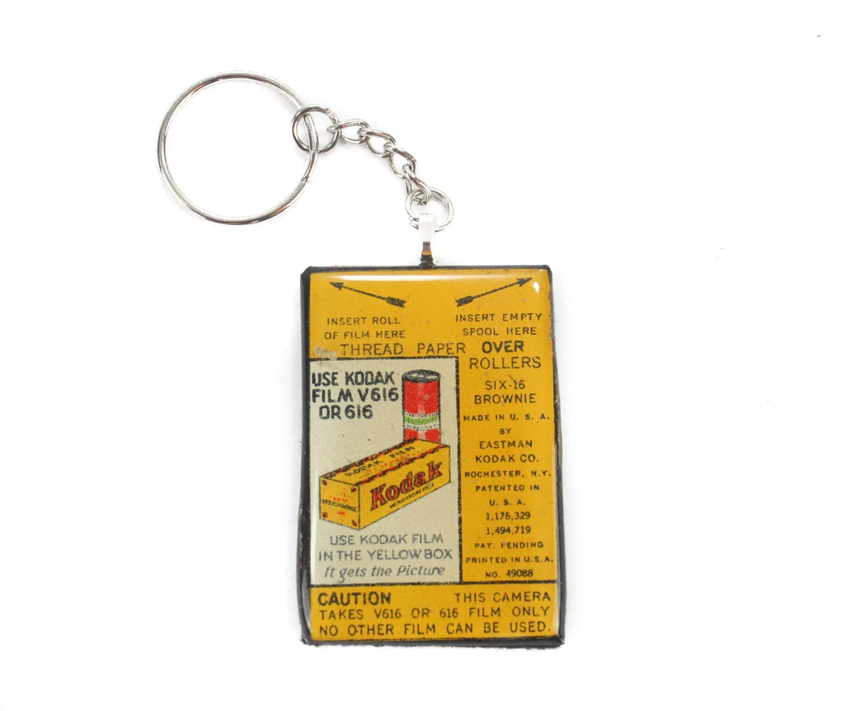 Vintage Kodak 616 Roll Film Keychain, unique gifts for him and her, photographer gift