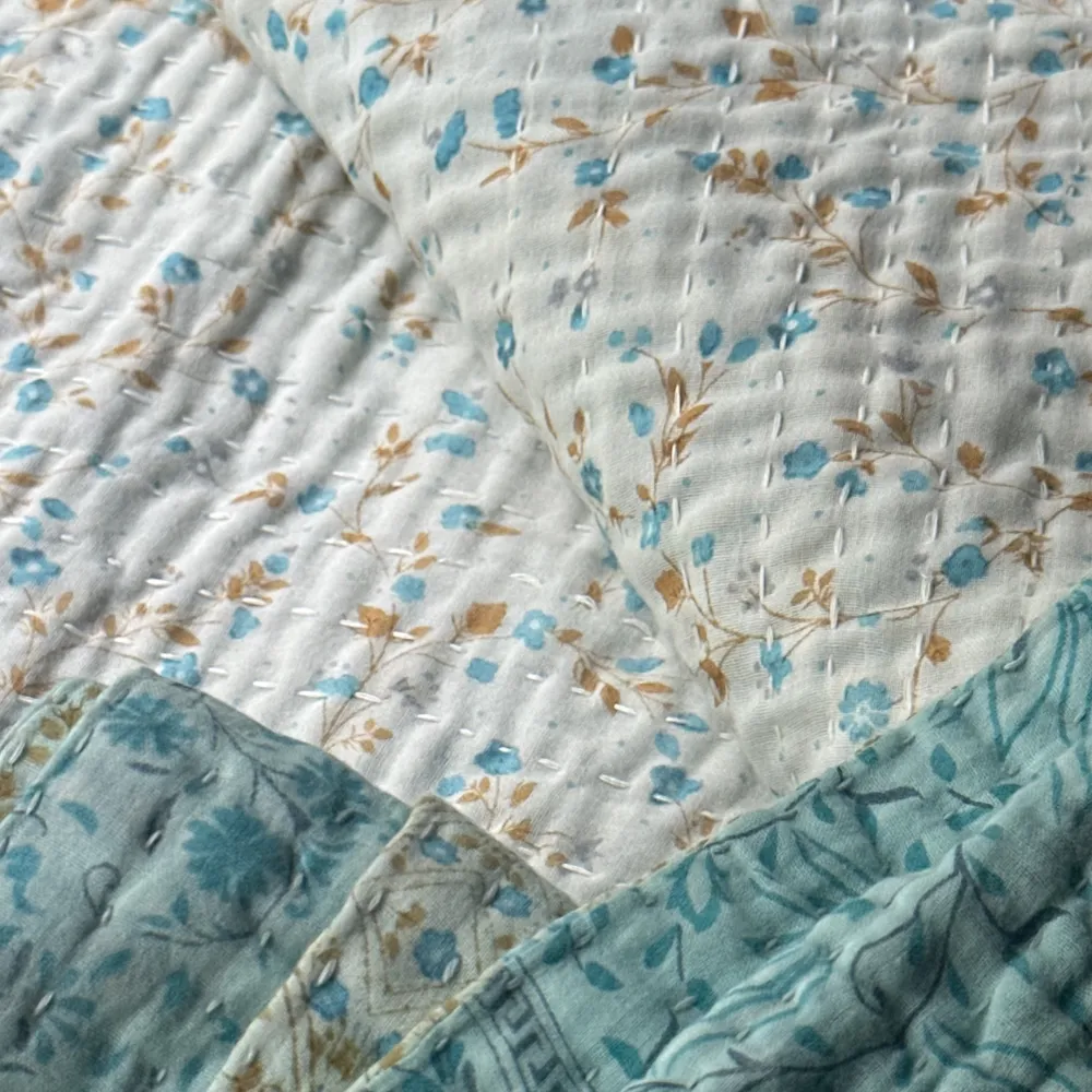 Vintage Sari Double Bedcover (JF1002)