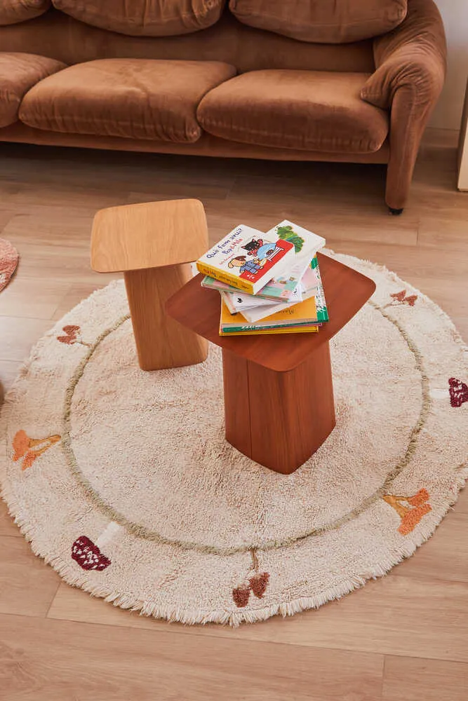 WASHABLE ROUND RUG CHANTERELLE